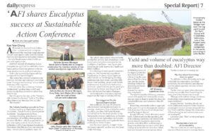 AFI SHARES EUCALYPTUS SUCCESS AT SUSTAINABLE ACTION CONFERENCE